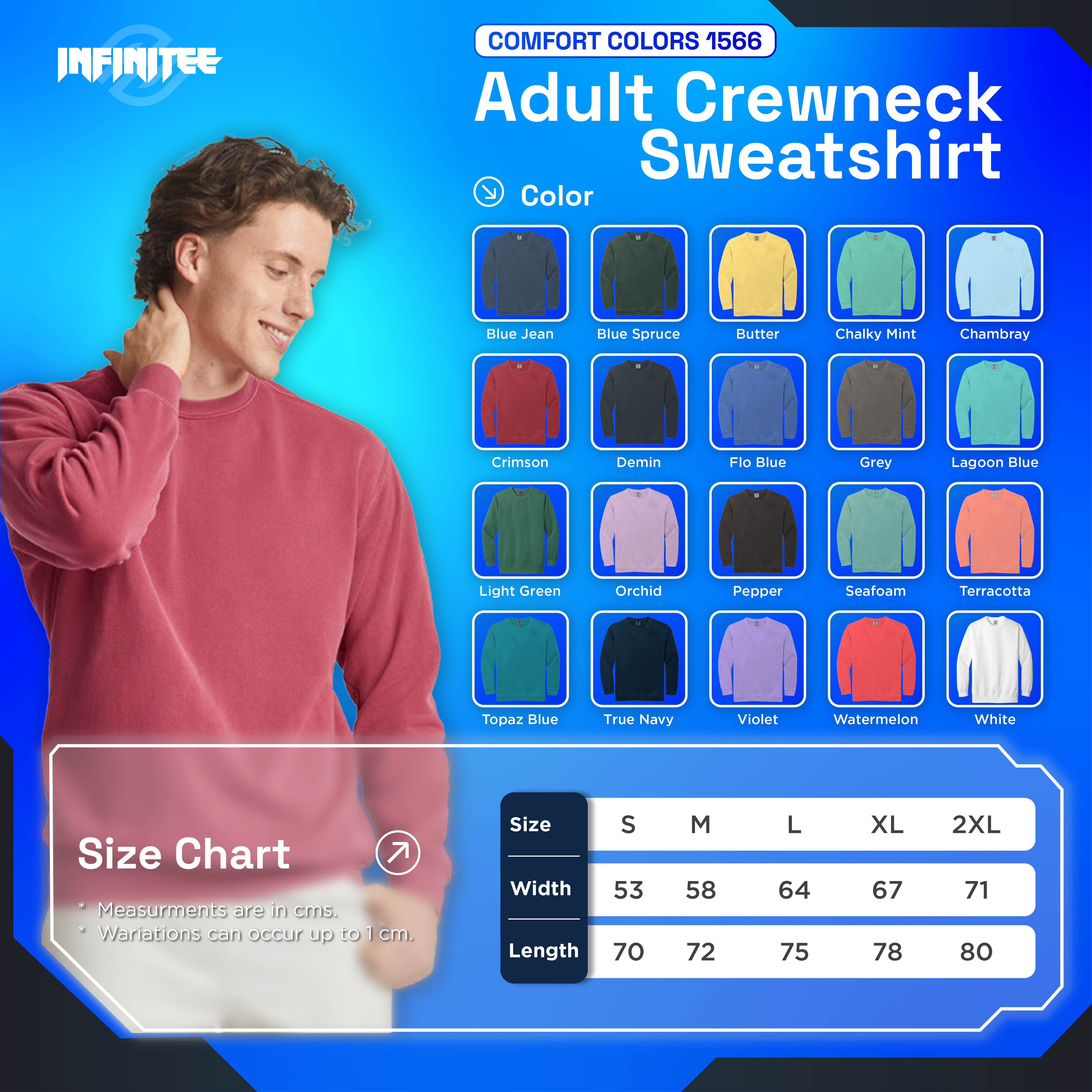 Custom Printing Sweatshirts Comfort Colors® 1566