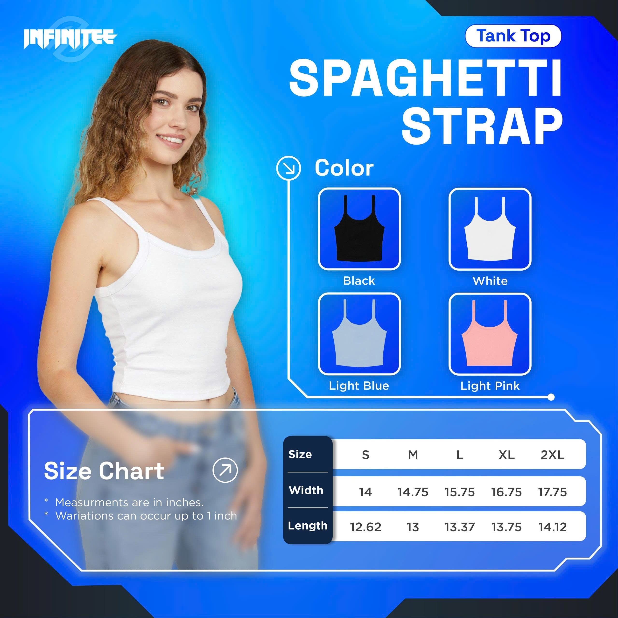 Custom printing Tank Top Spaghetti Strap