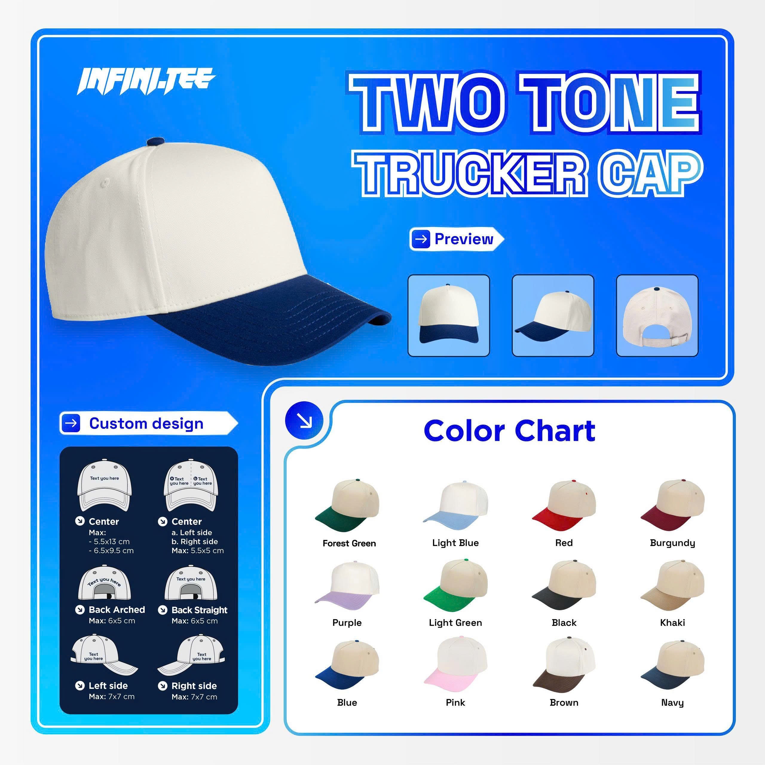 Custom Emb-Two Tone Trucker Cap