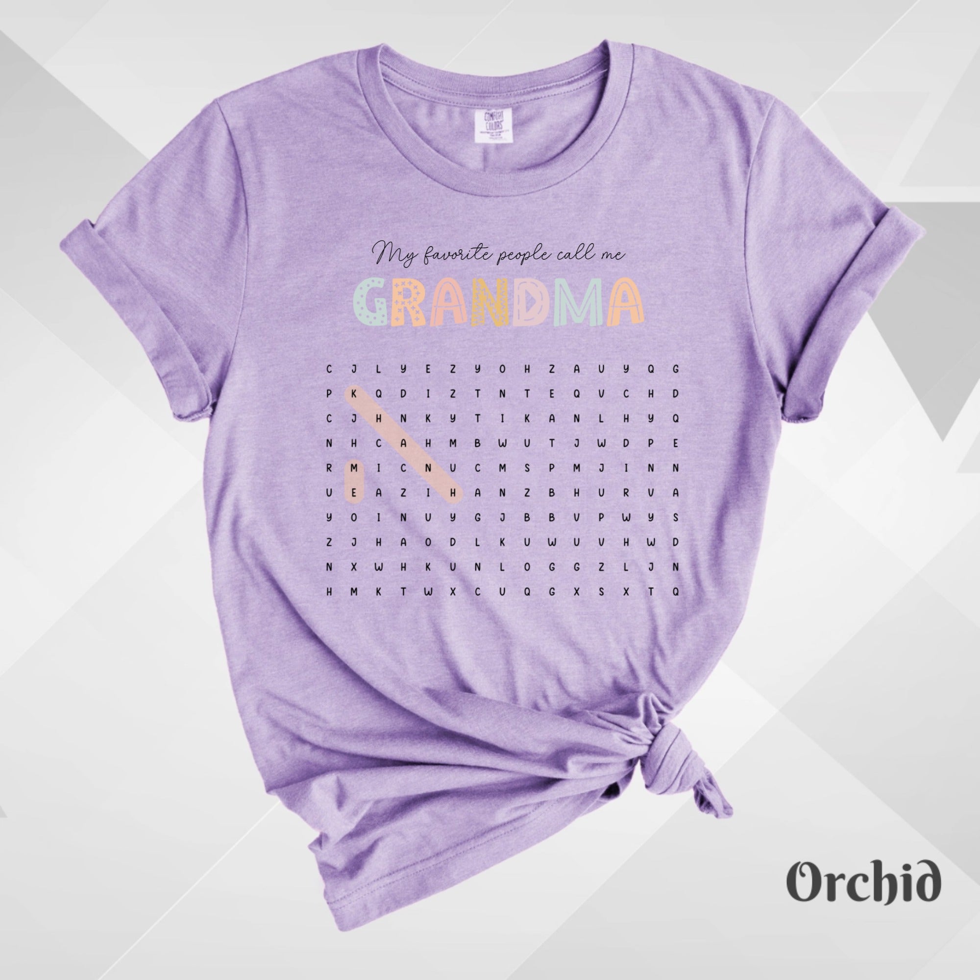 Áo Thun Custom Word Search – Tìm Tên Ẩn Cá Nhân Hóa – Quà Tặng Grandma/Mom
