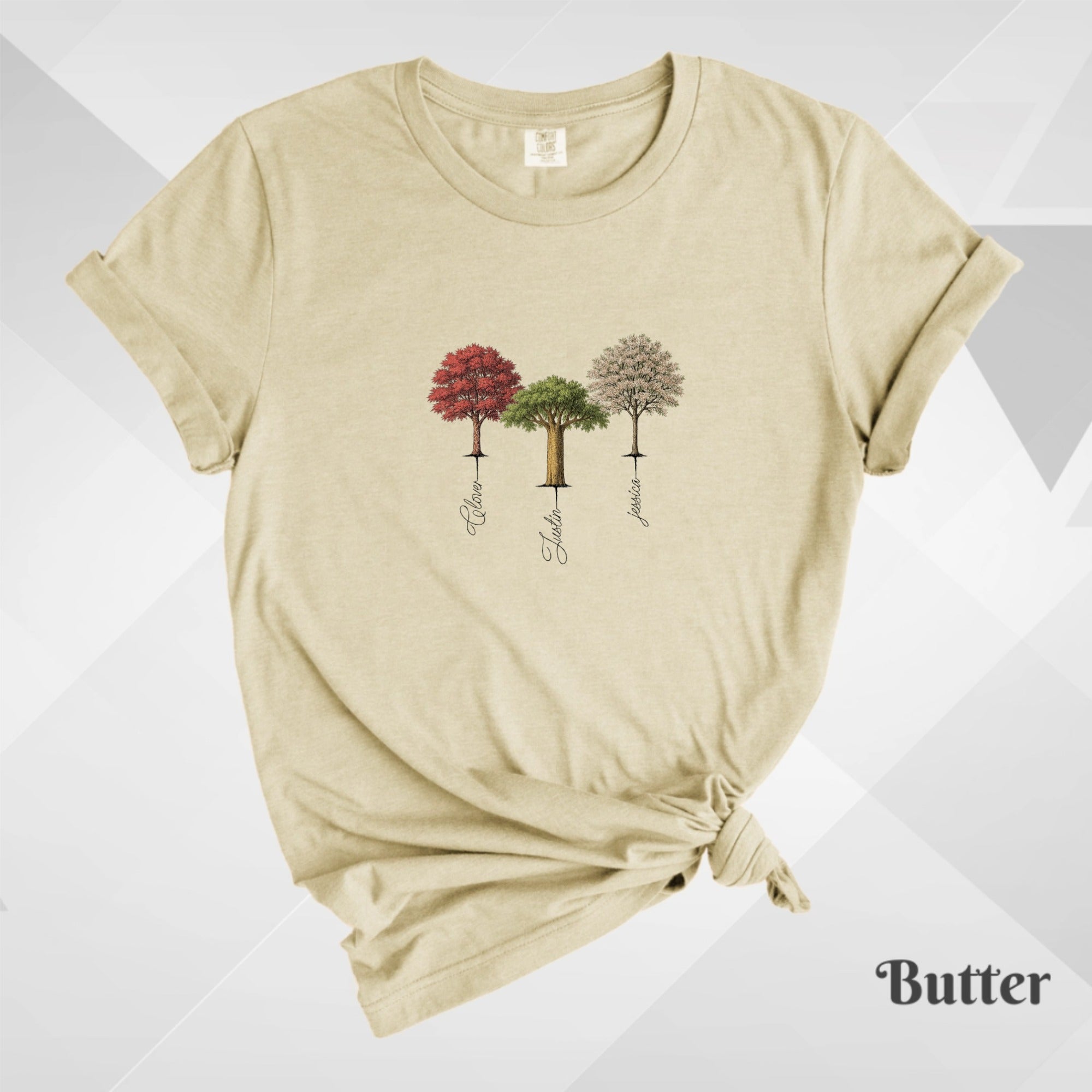 Custom Name Tree Embroidery Shirt