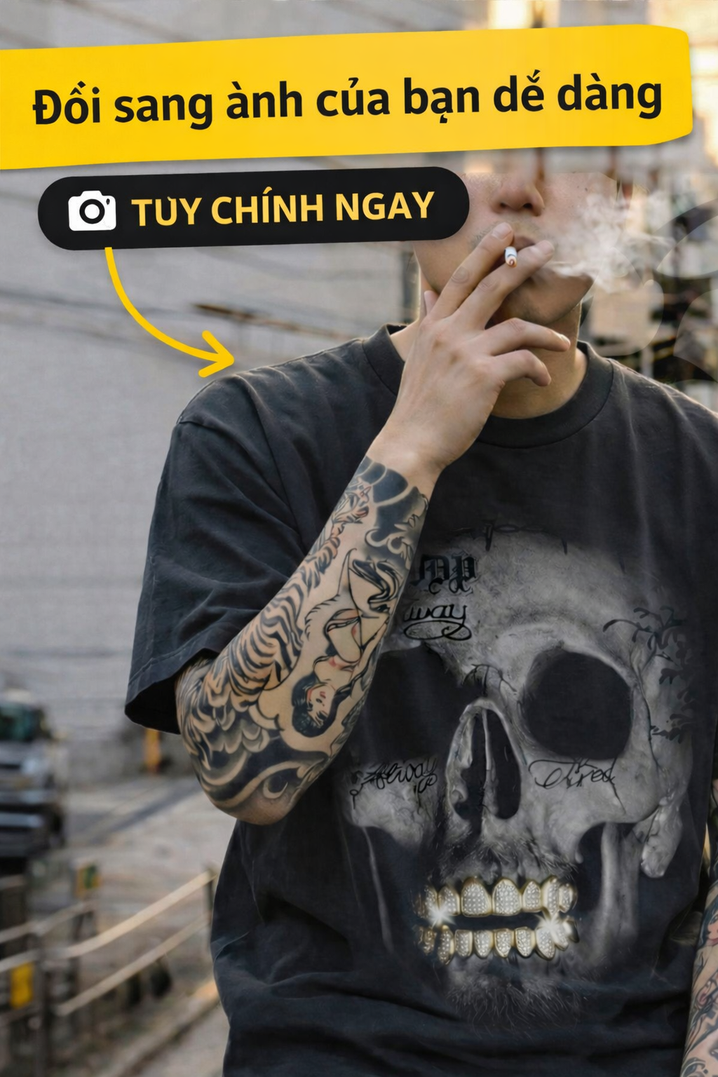 Áo thun Skull cá tính – Mẫu #01 | Có thể tùy chỉnh theo yêu cầu
