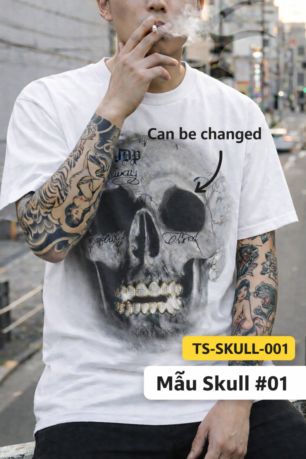 Áo thun Skull cá tính – Mẫu #01 | Có thể tùy chỉnh theo yêu cầu