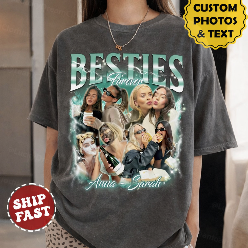 Áo thun in ảnh Besties – Thiết kế cá nhân hóa (Pet & Người)