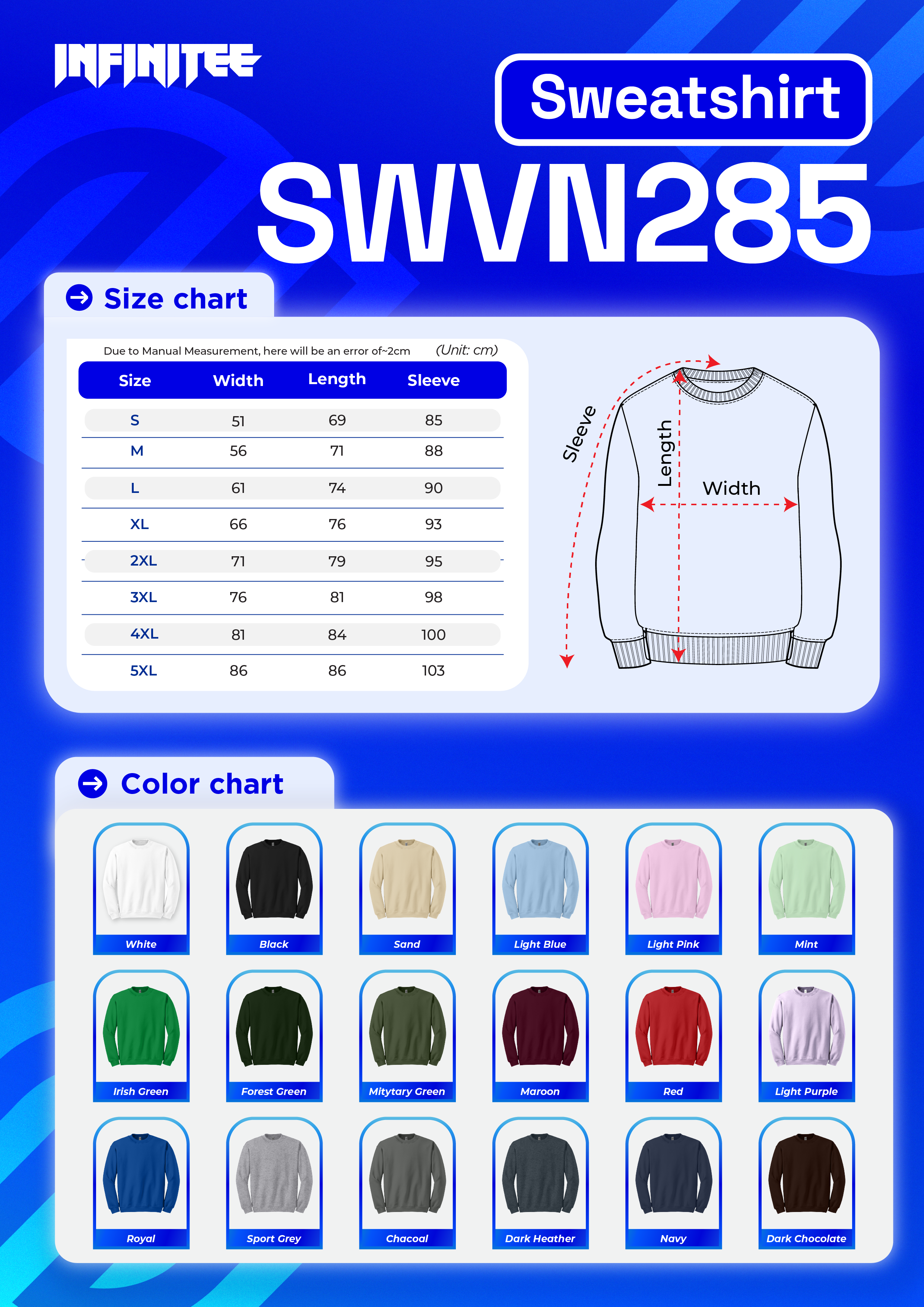 Unisex Blank Sweatshirts VN285S