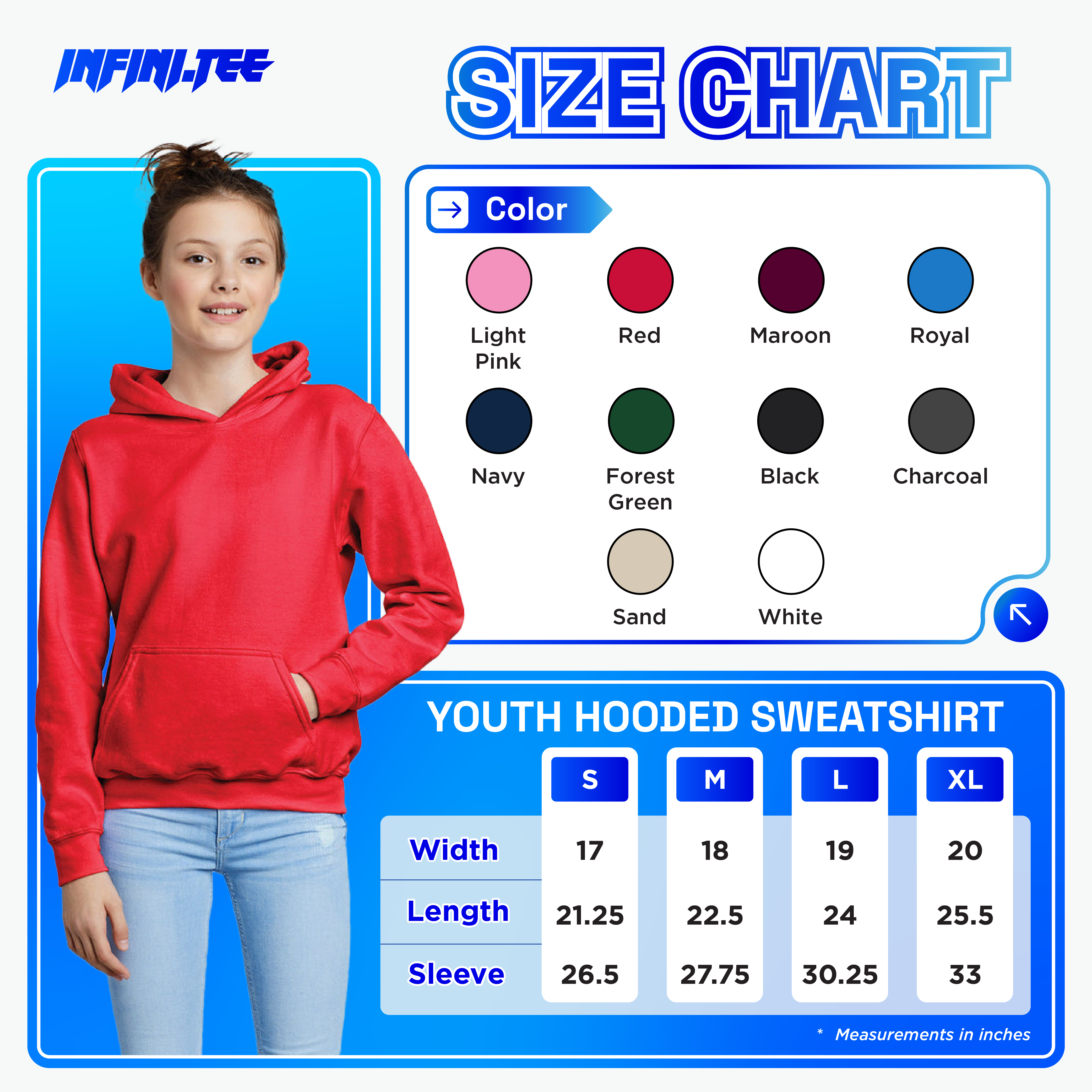 Unisex Blank Hoodies Kids VN285S