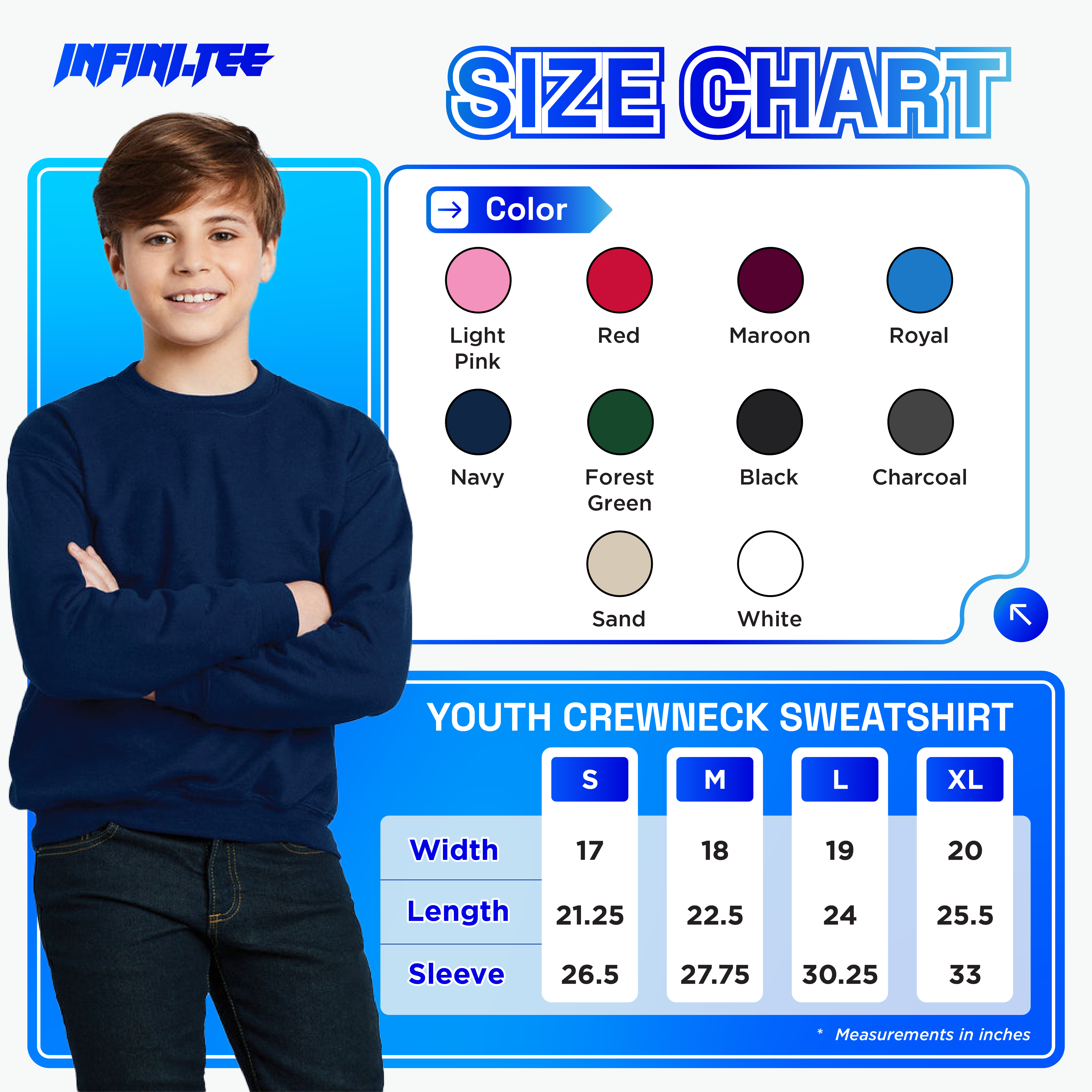 Unisex Blank Sweatshirts Kids VN285S