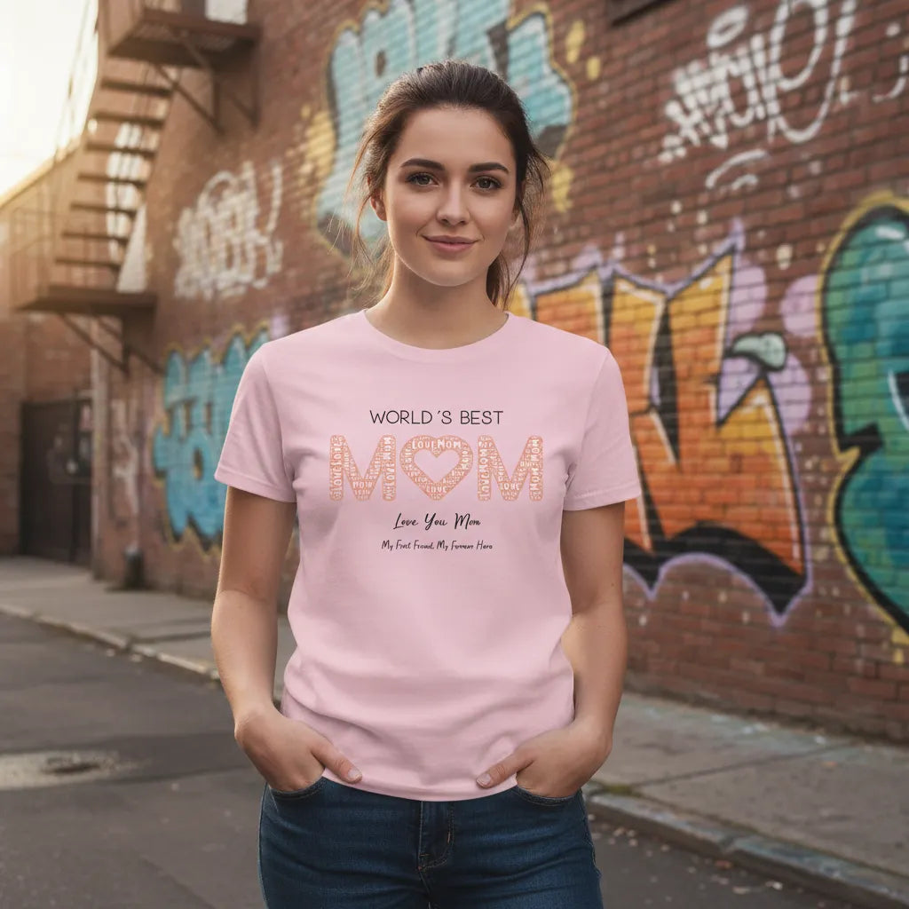 Áo thun Nữ, Custom Mom T-Shirt – Personalized Gift for Mom